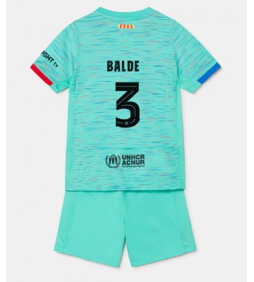 Barcelona Alejandro Balde #3 Tredje trøje Børn 2023-24 Kort ærmer (+ korte bukser)